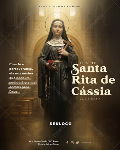 Projeto Plataformas - 22 de maio - Dia de Santa Rita de Cássia