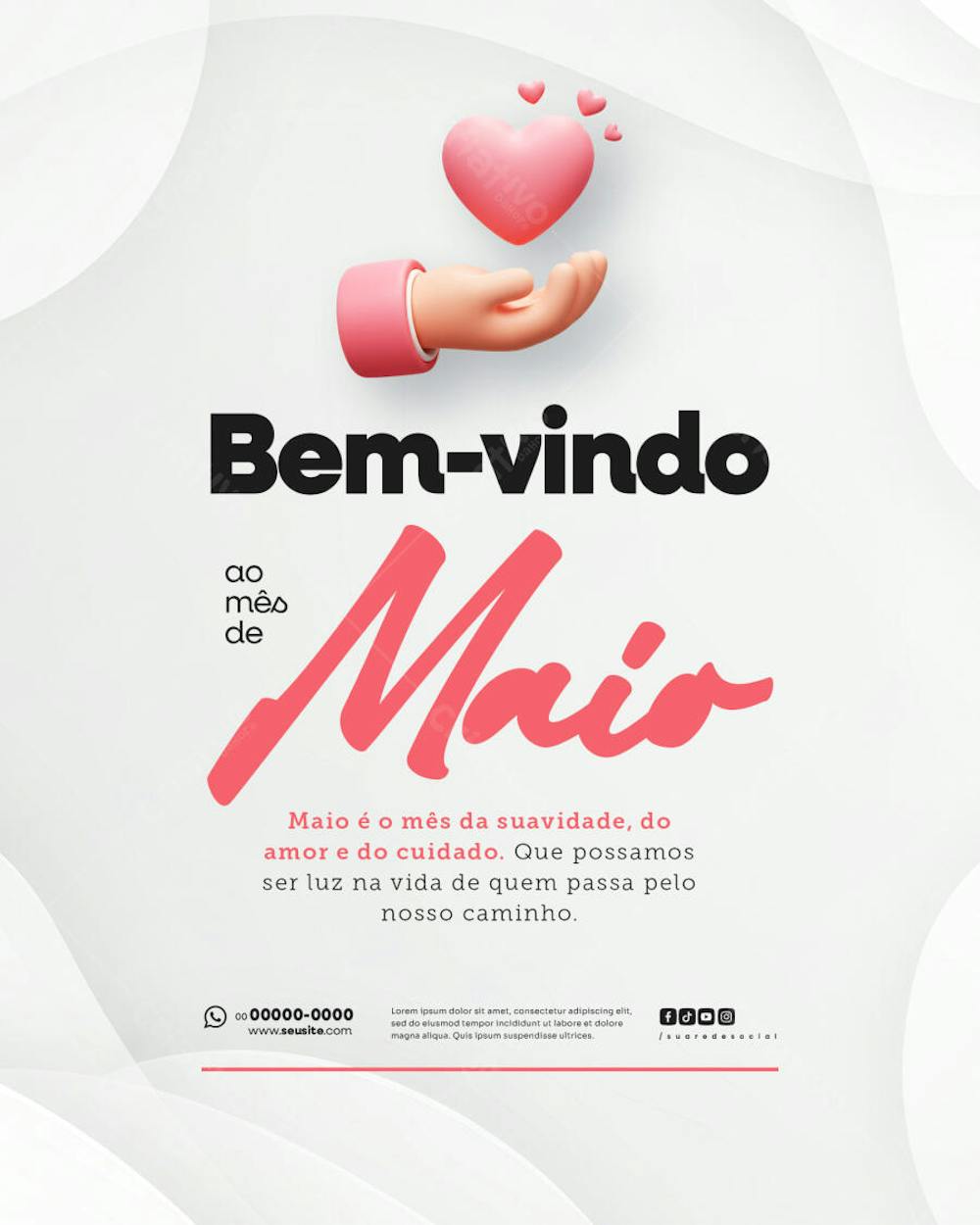 Bem Vindo Maio saudação mês social media post editavel FEED (35)