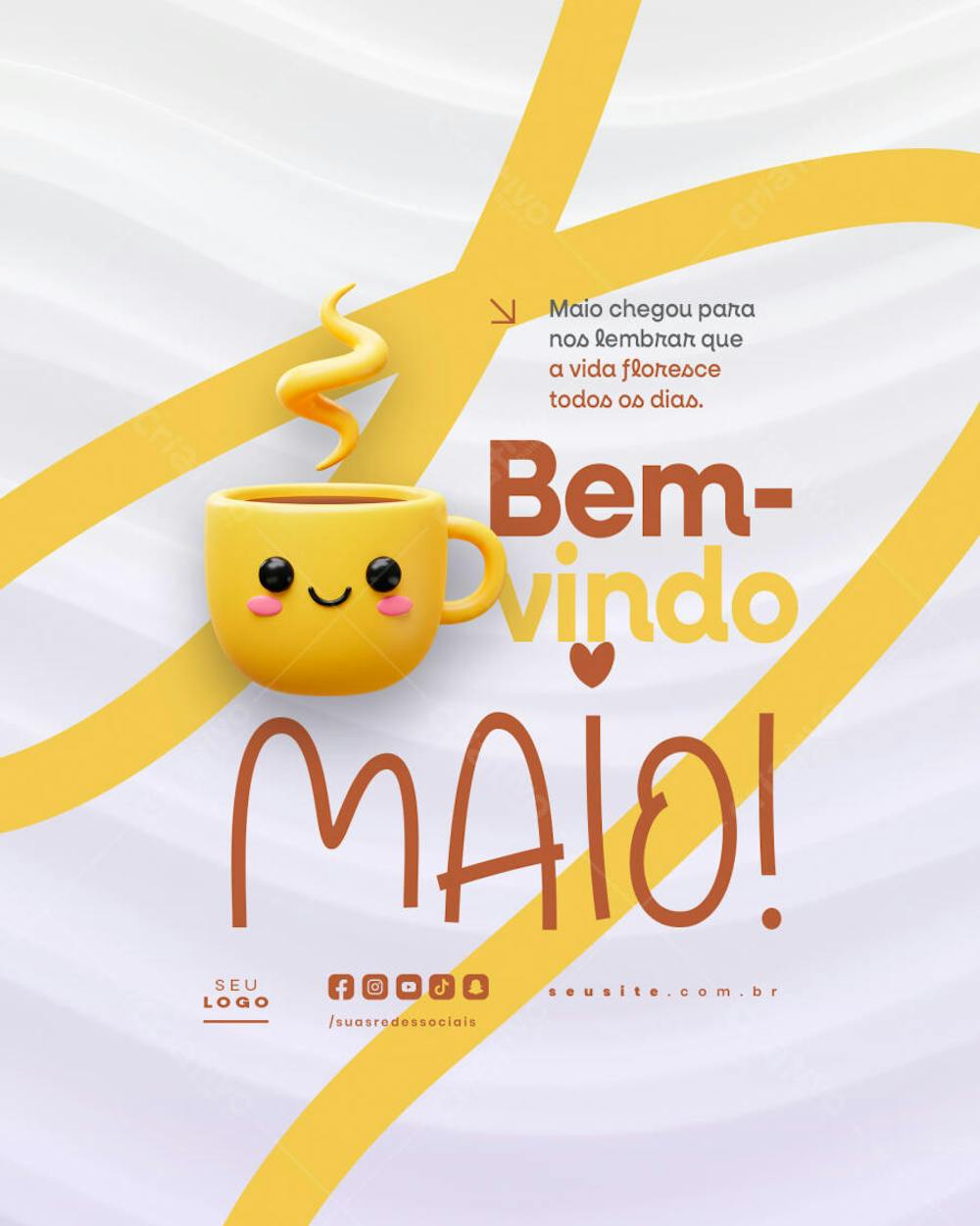 Bem Vindo Maio saudação mês social media post editavel FEED (31)