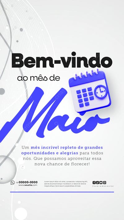 Bem Vindo Maio saudação mês social media post editavel STORY (17)