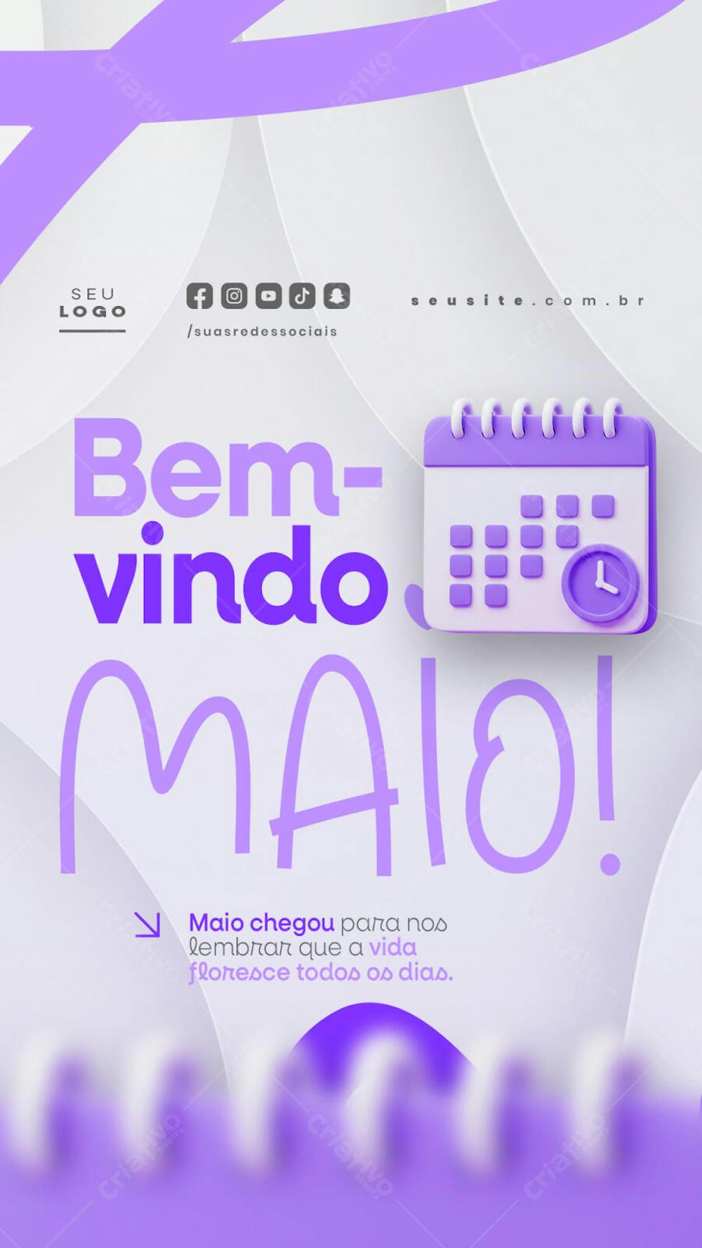 Bem Vindo Maio saudação mês social media post editavel STORY (13)