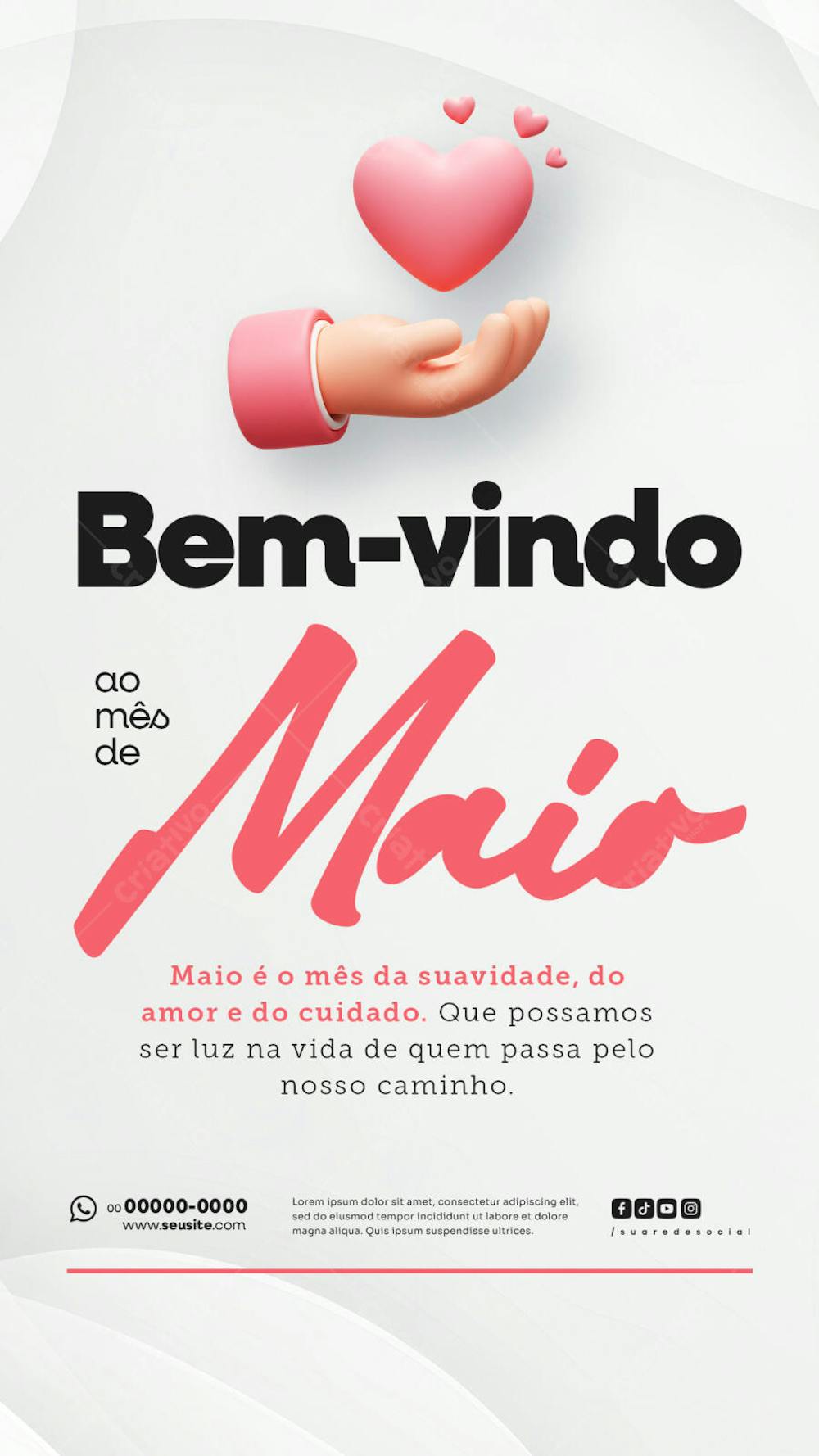Bem Vindo Maio saudação mês social media post editavel STORY (35)