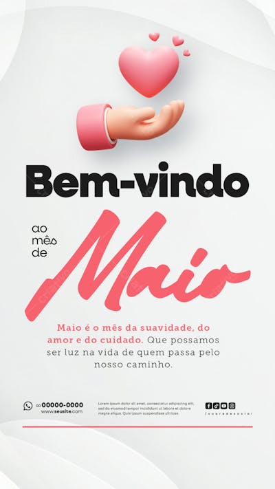 Bem Vindo Maio saudação mês social media post editavel STORY (35)
