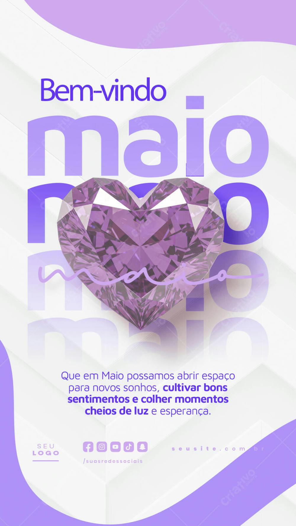 Bem Vindo Maio saudação mês social media post editavel STORY (14)