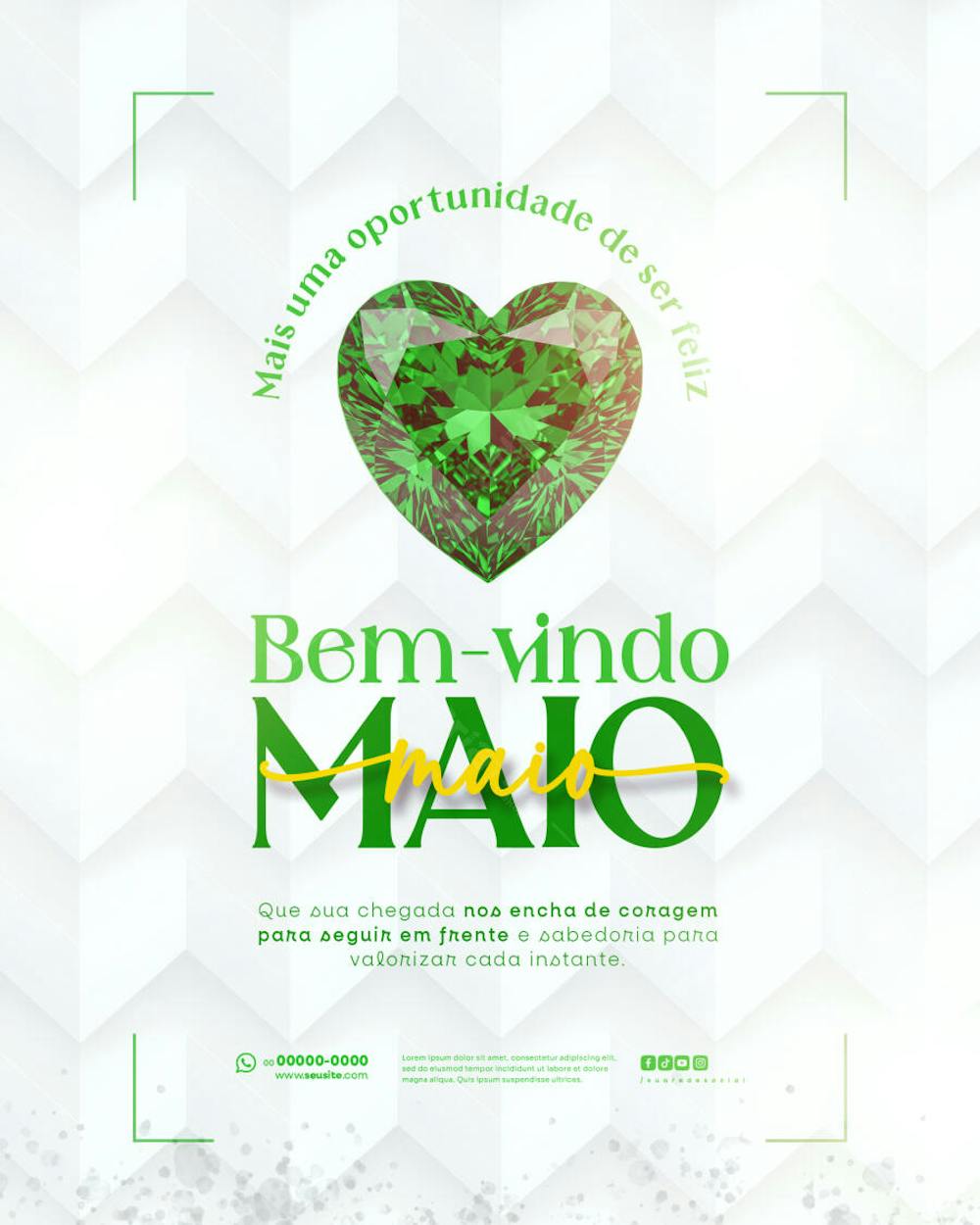 Bem Vindo Maio saudação mês social media post editavel FEED (33)