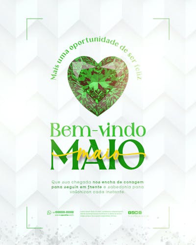 Bem Vindo Maio saudação mês social media post editavel FEED (33)