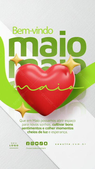 Bem Vindo Maio saudação mês social media post editavel STORY (23)