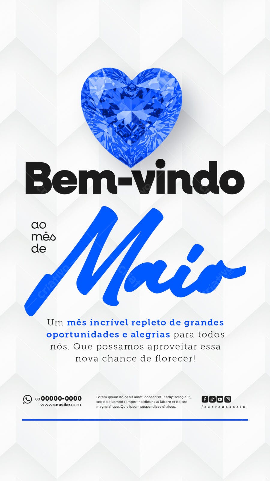 Flyer Boas Vindas Maio PSD Editável
