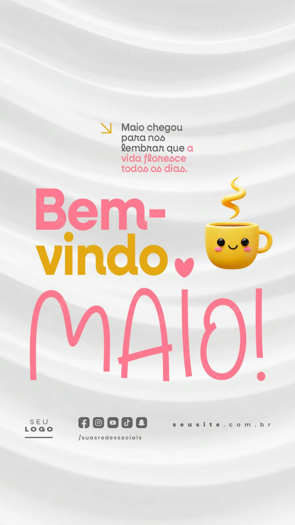 Bem Vindo Maio saudação mês social media post editavel STORY (20)