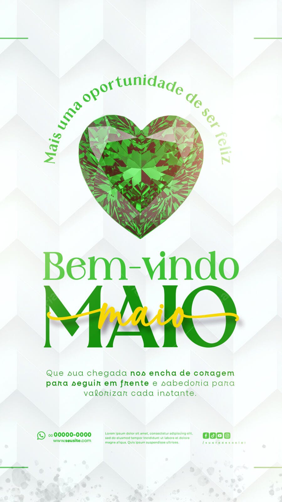 Flyer Boas Vindas Maio PSD Editável