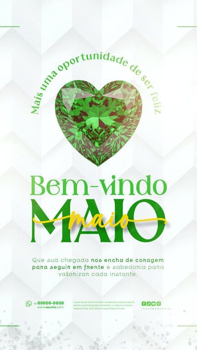 Bem Vindo Maio saudação mês social media post editavel STORY (33)