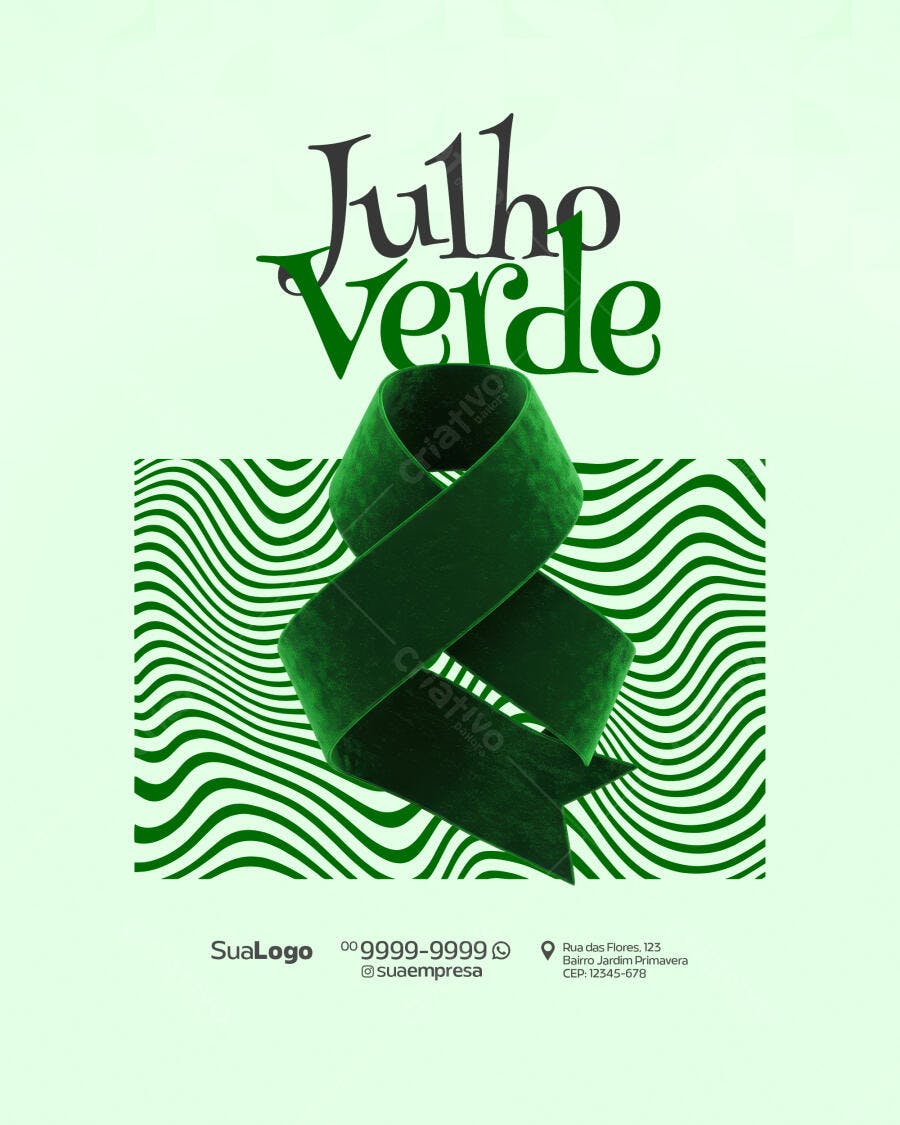 Flyer Julho Verde PSD Editável