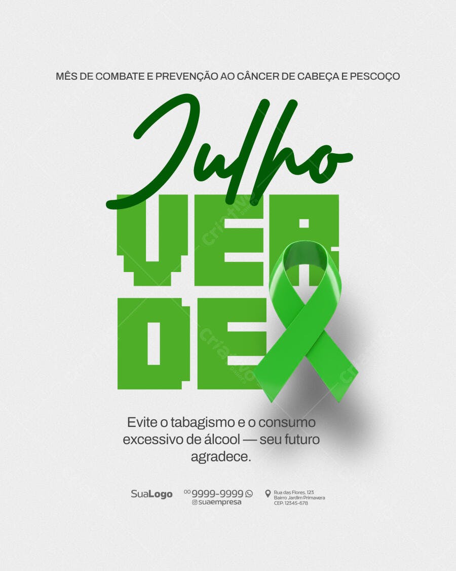 Post Julho Verde PSD Editável