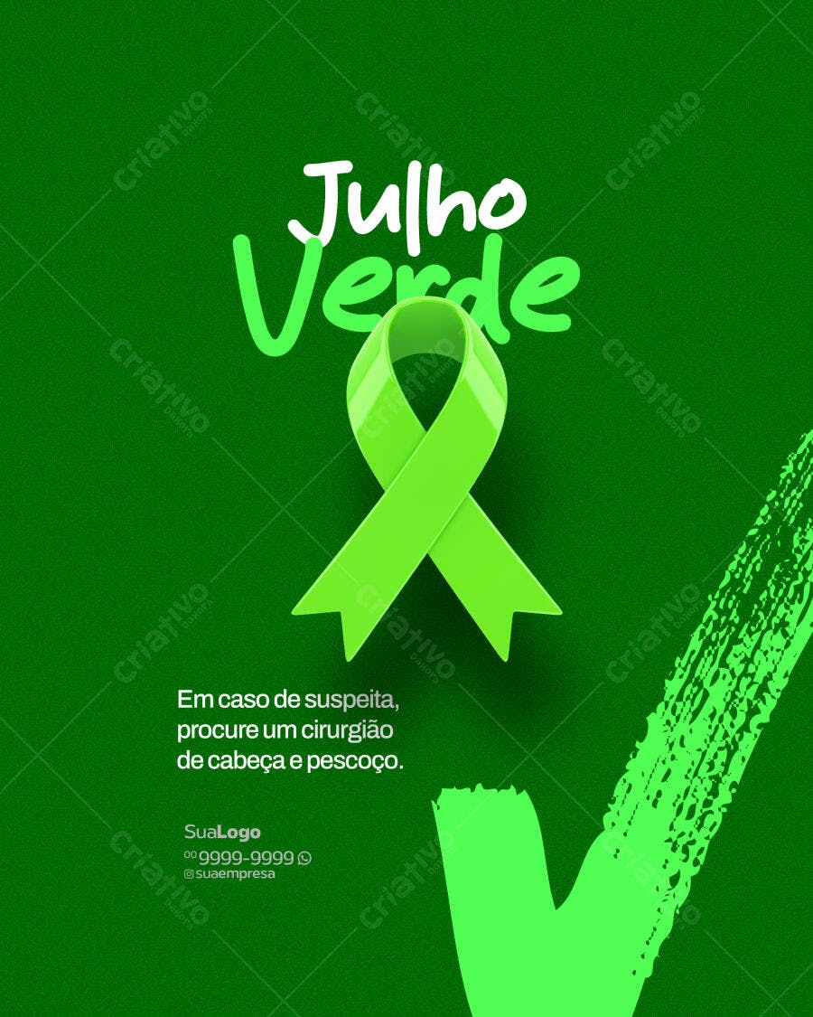 Post para Julho Verde PSD Editável