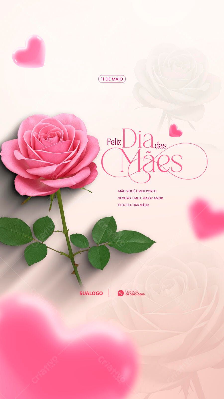 Flyer Dia das Mães 11 de Maio PSD Editável