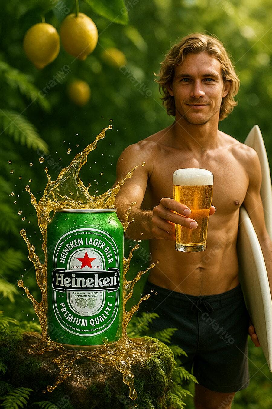 Heineken Cerveja Surfista na Natureza