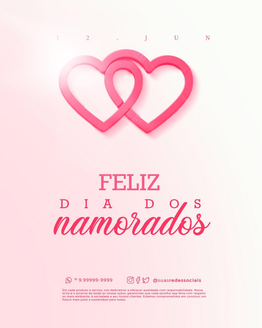 Postagem Dia dos Namorados PSD Editável