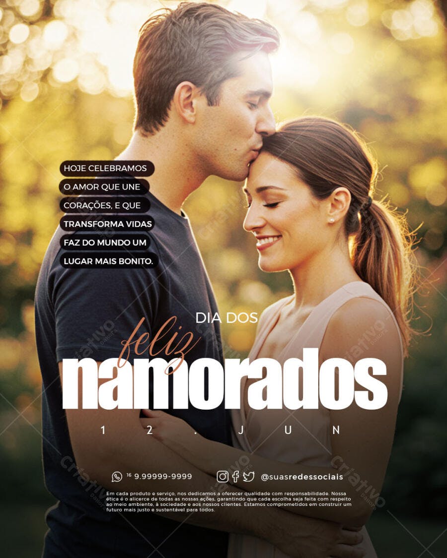 Flyer Dia dos Namorados PSD Editável
