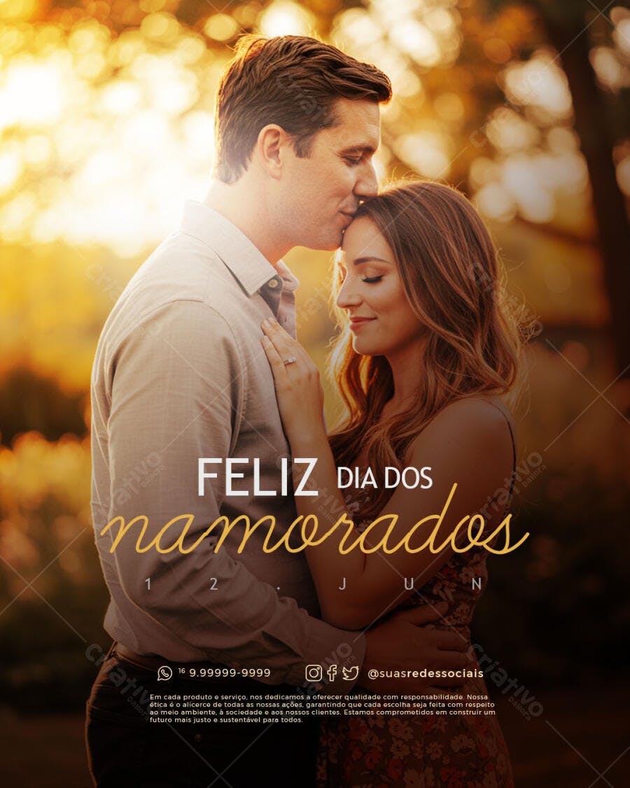 Post para o Dia dos Namorados PSD Editável