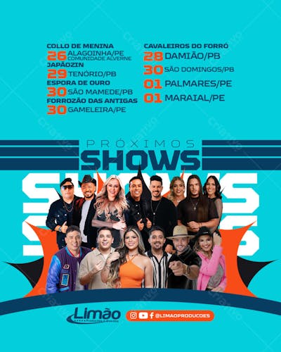 Próximos Shows - Artistas