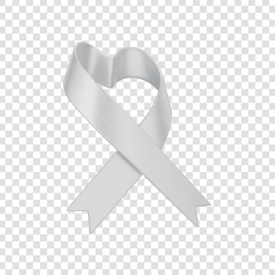 Logo PNG com fundo transparente Fita Coração Prata