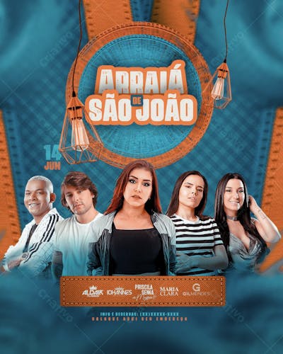 FLYER DE SHOW ARRAIÁ DE SÃO JOÃO