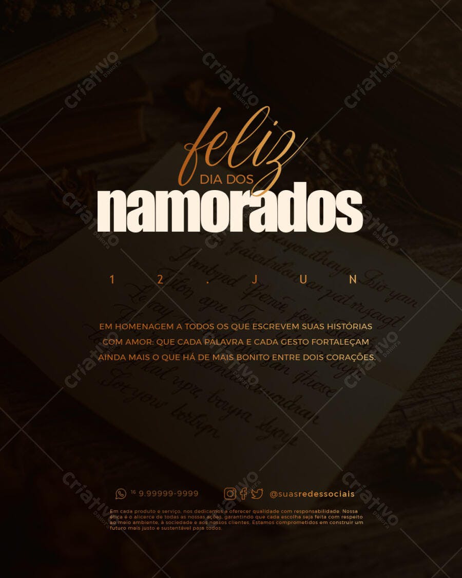 Flyer Dia dos Namorados PSD Editável