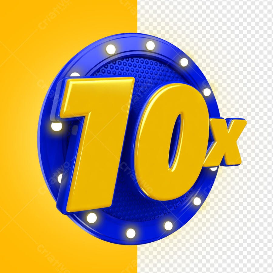 Banner 70x Aumento de Vendas PSD Editável