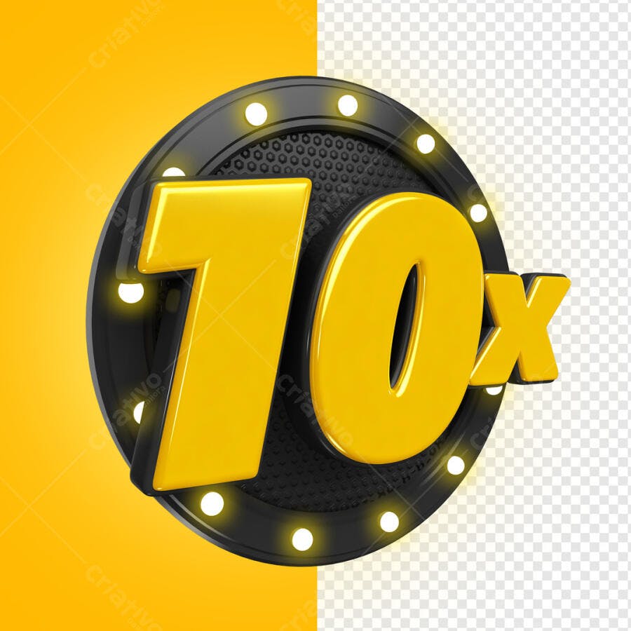 Badge 10x Aumento PSD Editável
