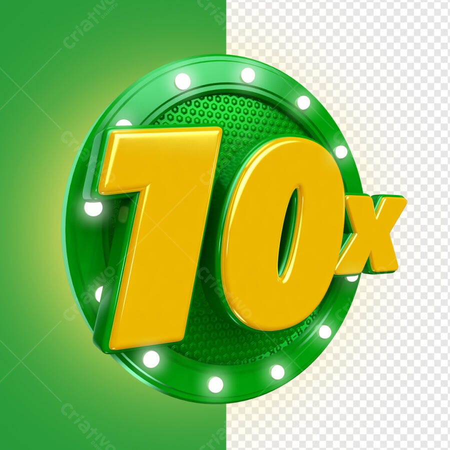 Banner 70x Aumento de Vendas PSD Editável