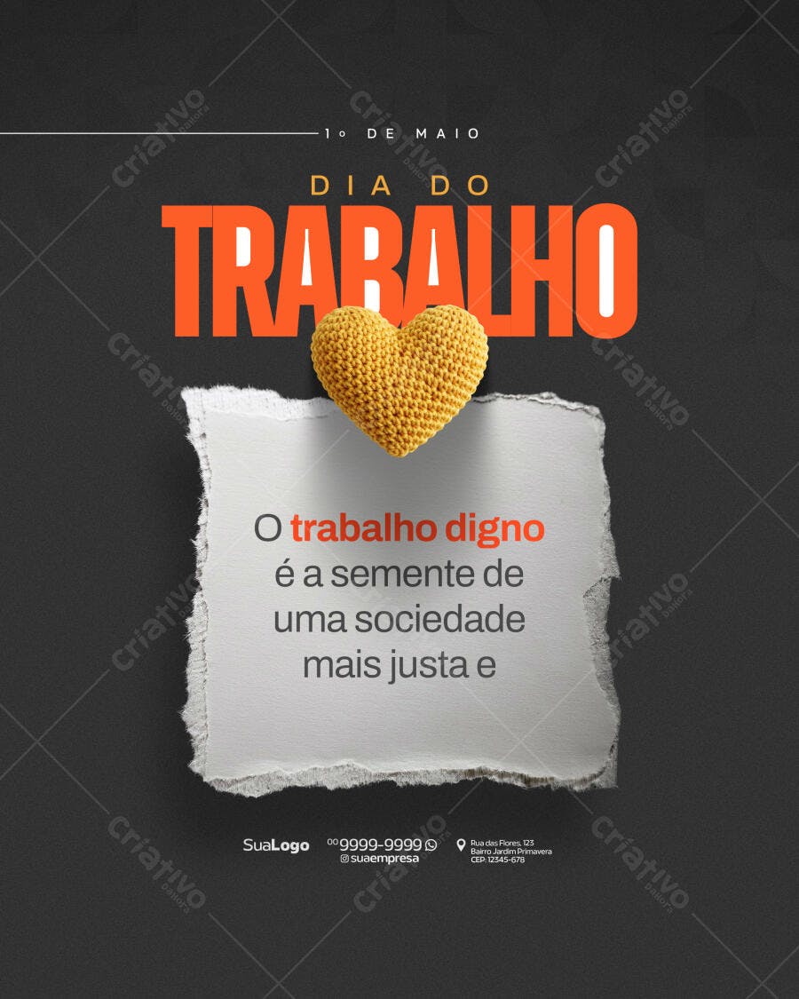 Postagem Dia do Trabalho PSD Editável
