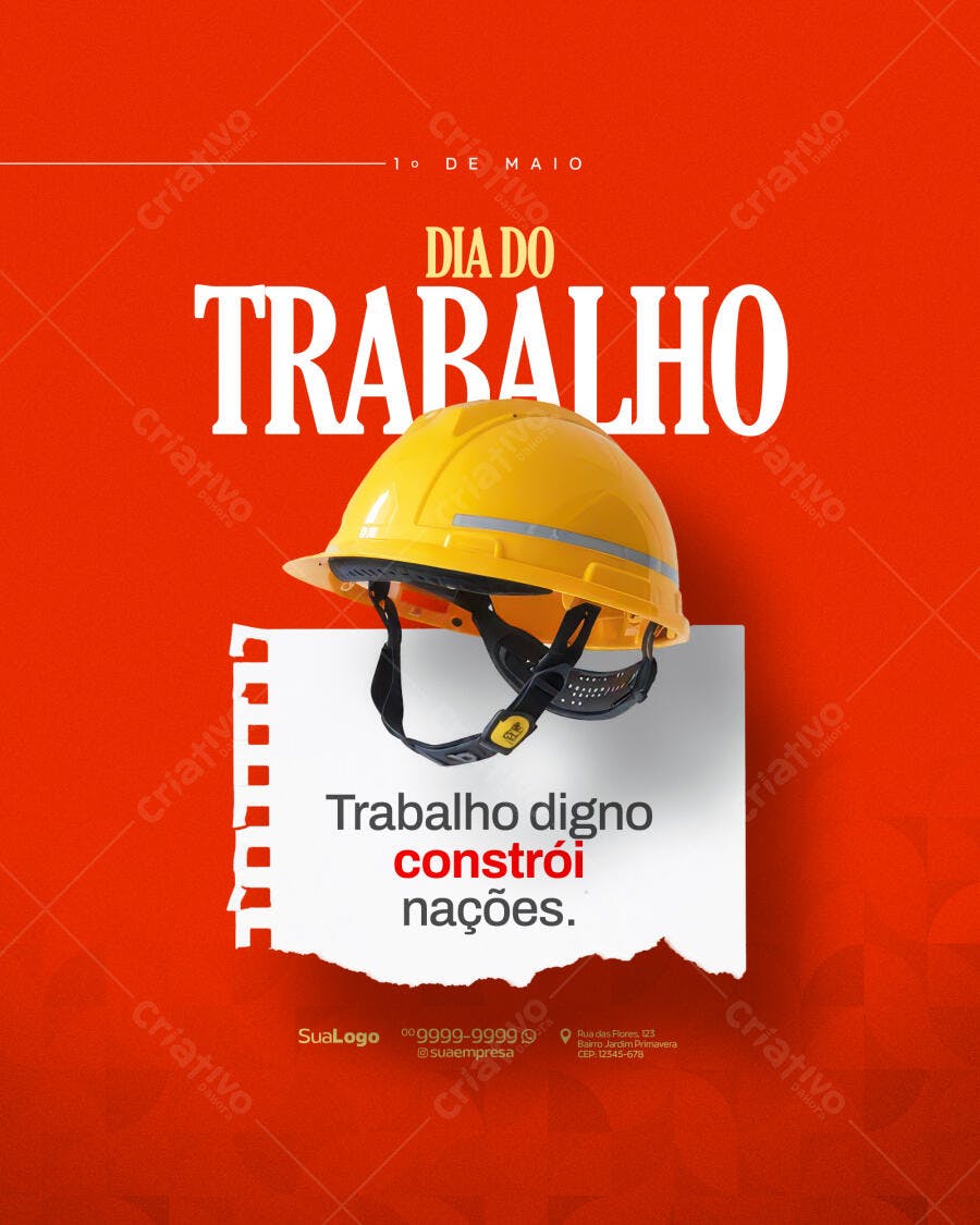 Postagem Dia do Trabalho PSD Editável