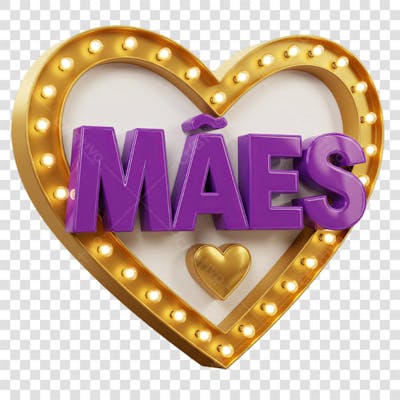 Selo 3d luzes dia das mães