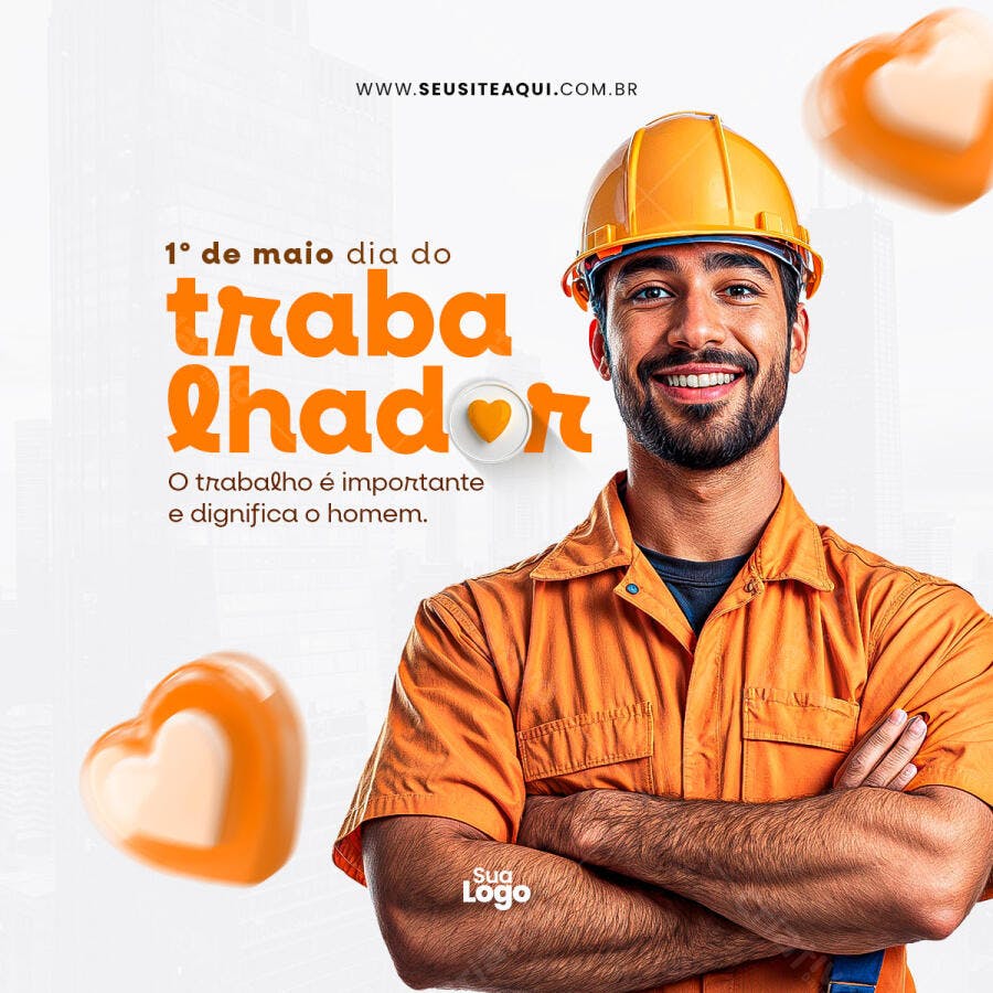 Postagem Dia do Trabalhador PSD Editável