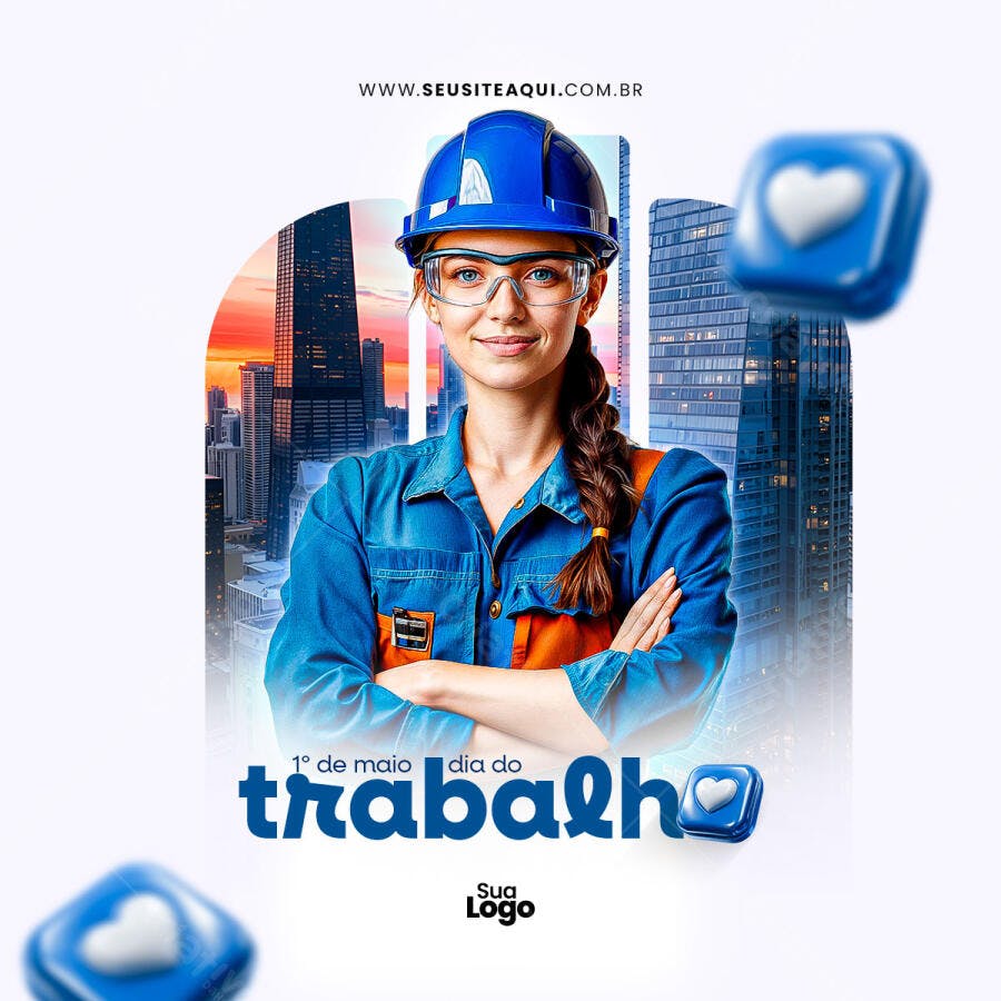 Postagem Dia do Trabalho PSD Editável