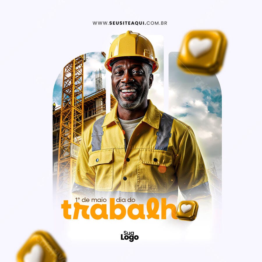 Postagem Dia do Trabalho PSD Editável