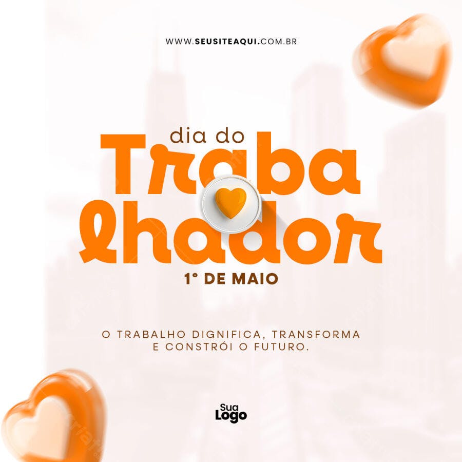 Postagem Dia do Trabalhador PSD Editável