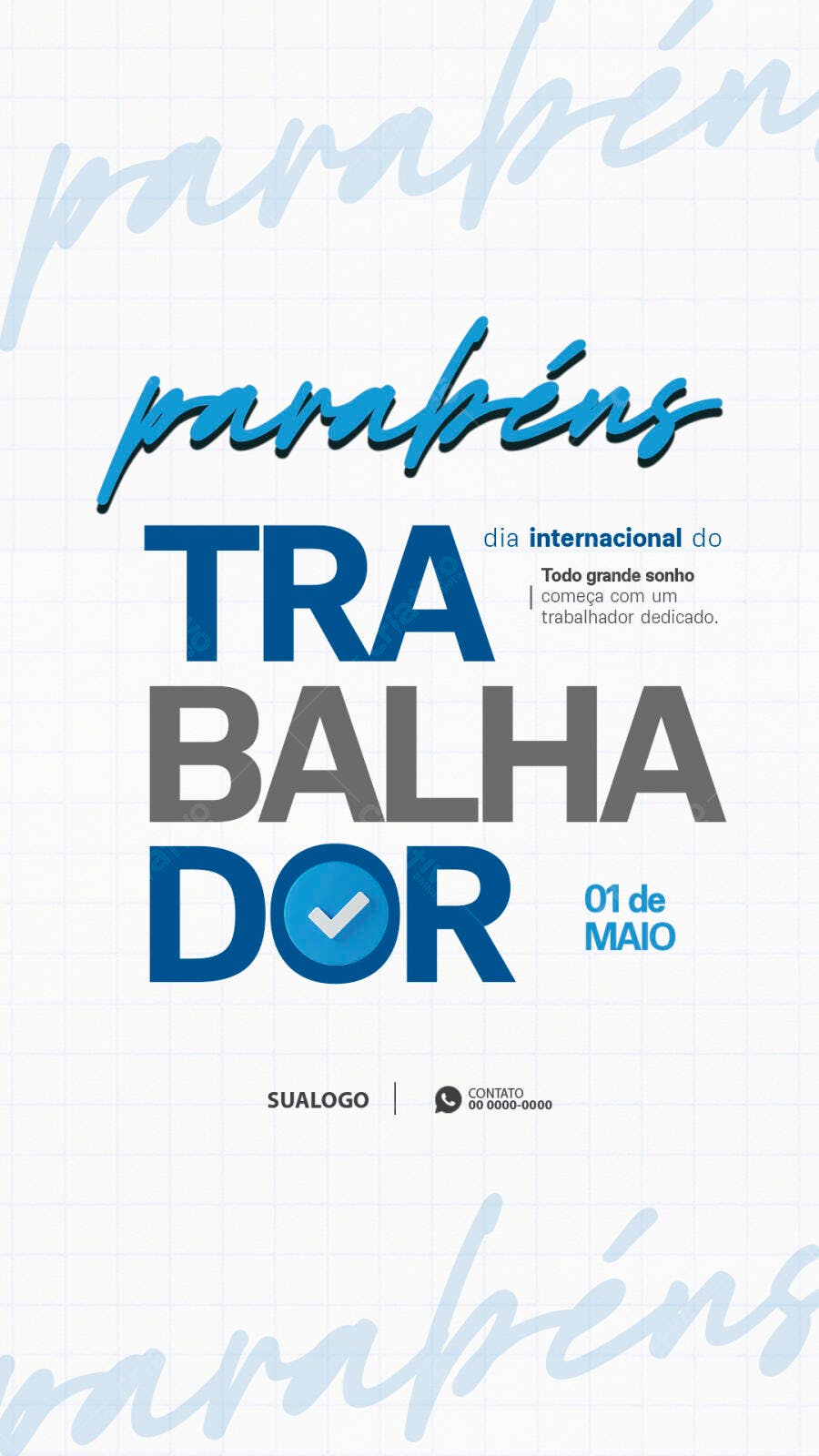 Flyer Dia do Trabalhador PSD Editável