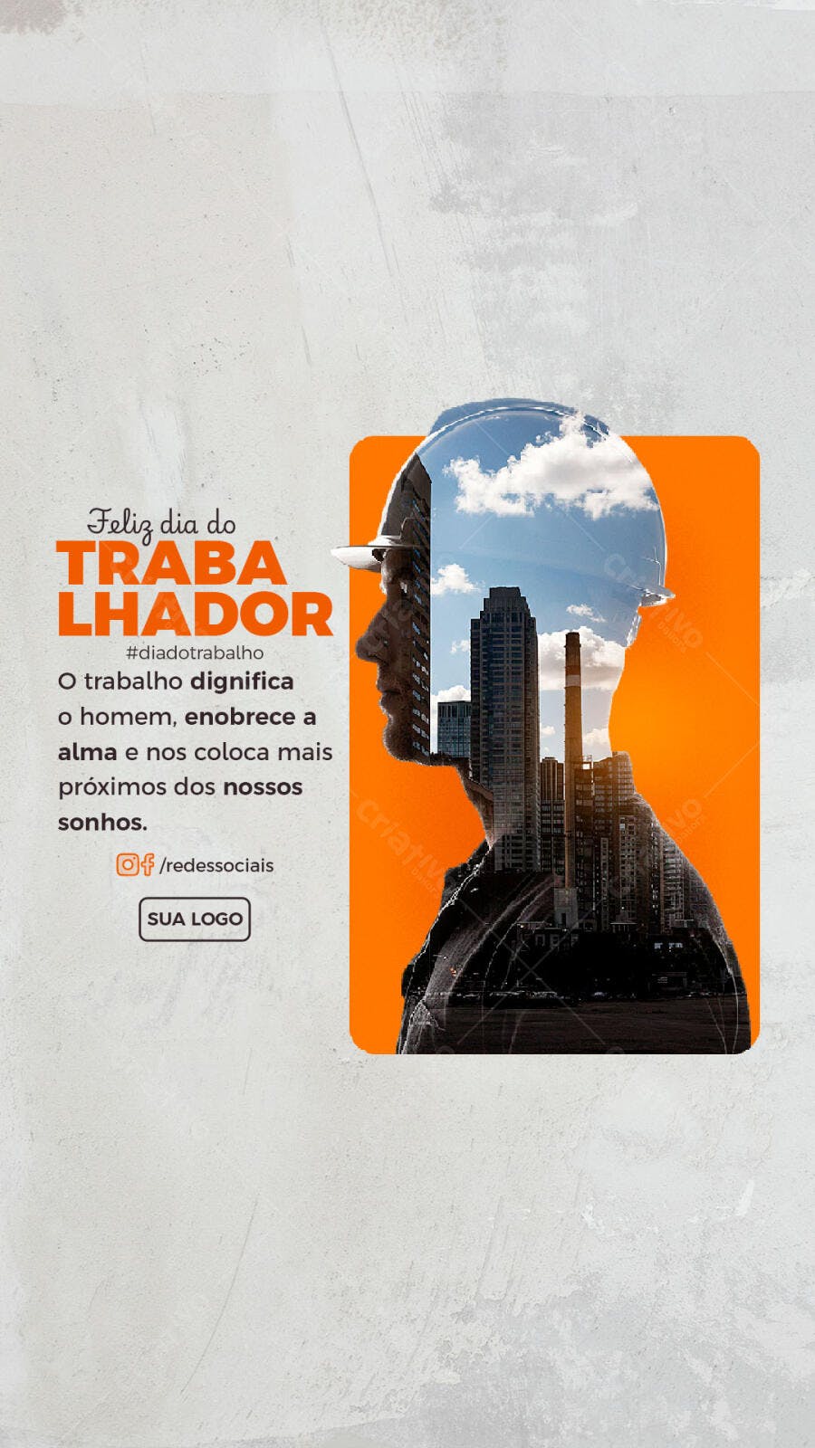Postagem Dia do Trabalhador PSD Editável