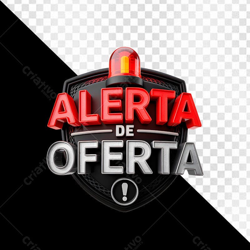 Banner Alerta de Oferta PNG com fundo transparente
