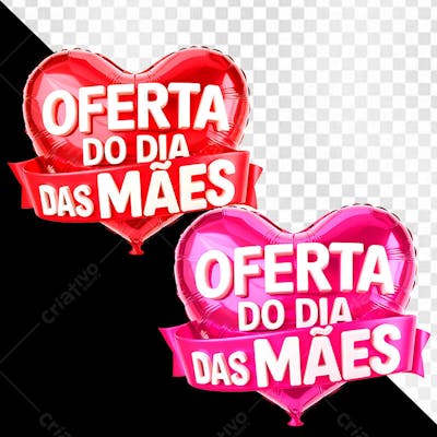 2 selos 3D oferta do dia das Mães