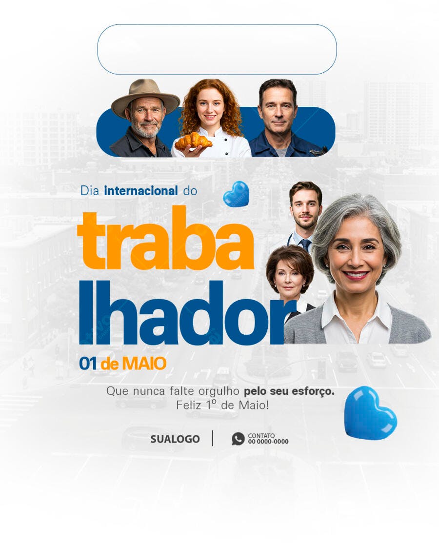 Flyer Dia do Trabalhador PSD Editável