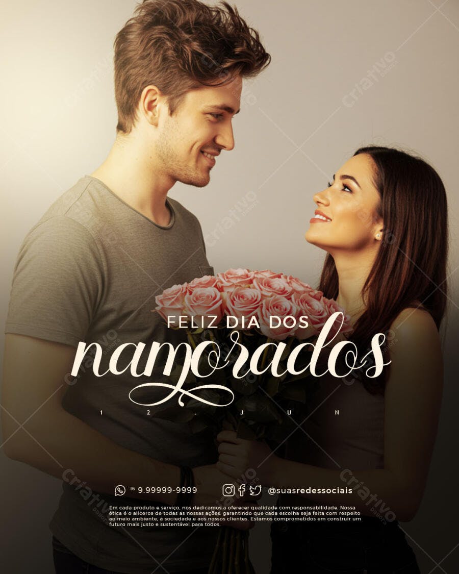 Flyer Dia dos Namorados PSD Editável