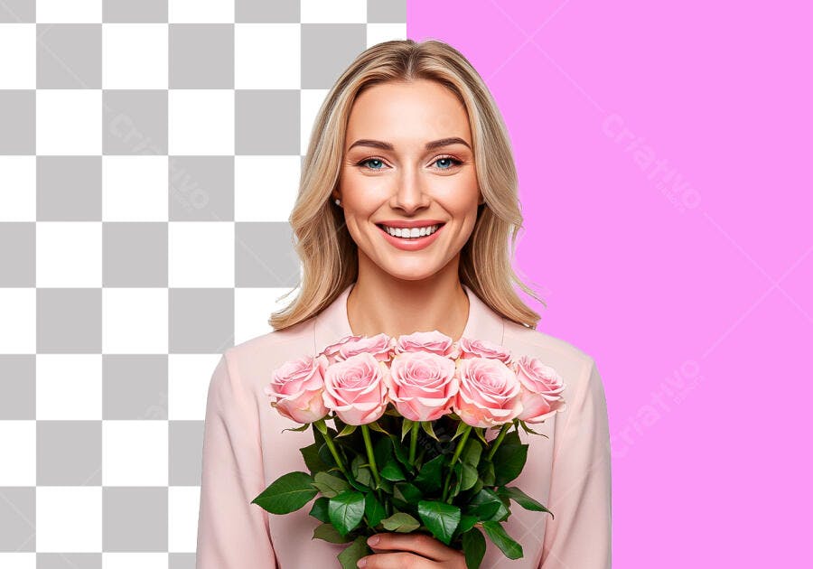 PSD para Dia das Mães com Rosas PSD Editável