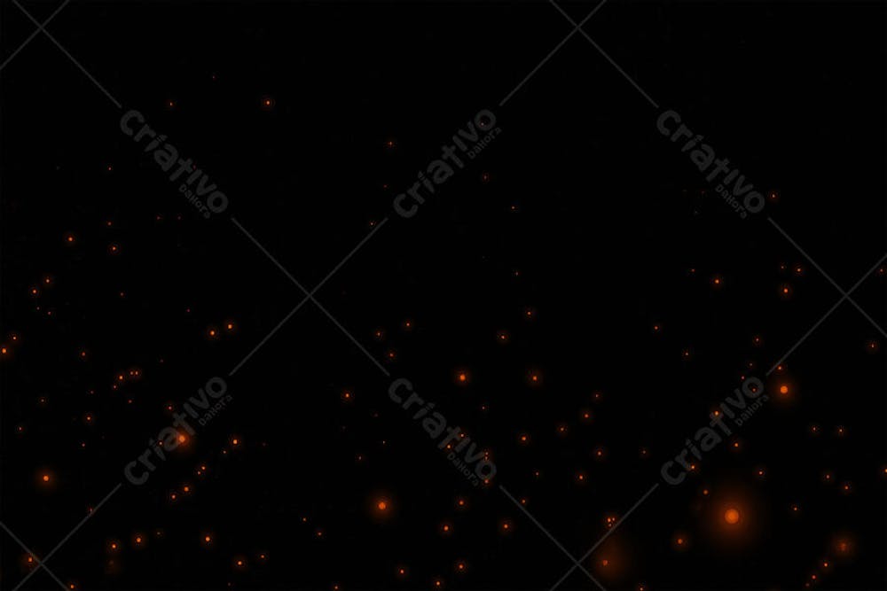 Partículas Luminosas em Fundo Preto | Faíscas Incandescentes Estilo Cinemático