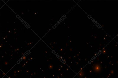 Partículas Luminosas em Fundo Preto | Faíscas Incandescentes Estilo Cinemático