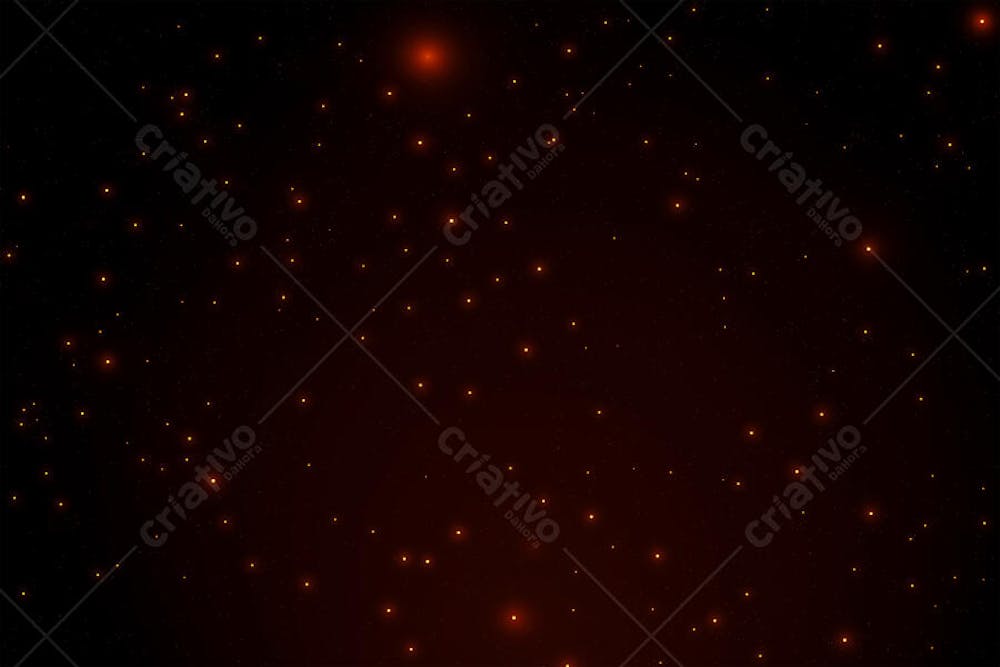 Partículas Luminosas em Fundo Preto | Faíscas Incandescentes Estilo Cinemático