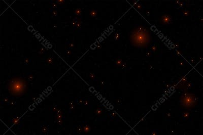 Partículas Luminosas em Fundo Preto | Faíscas Incandescentes Estilo Cinemático
