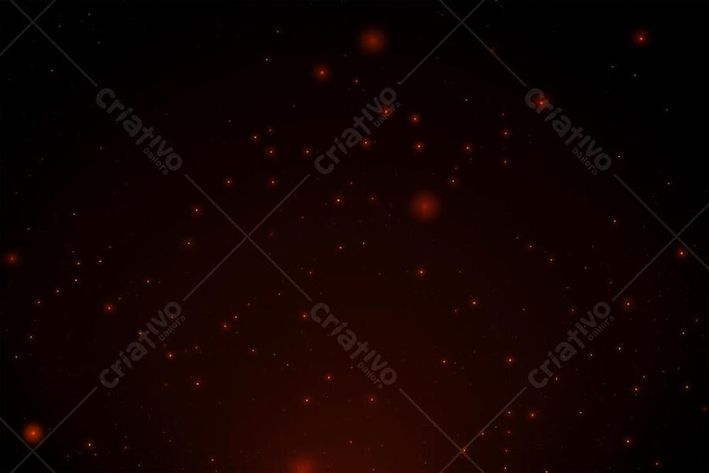 Partículas Luminosas em Fundo Preto | Faíscas Incandescentes Estilo Cinemático