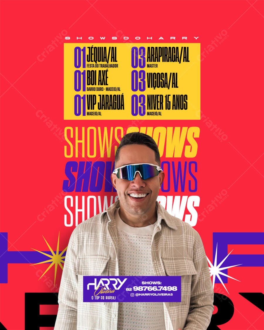Flyer Shows do Harry PSD Editável